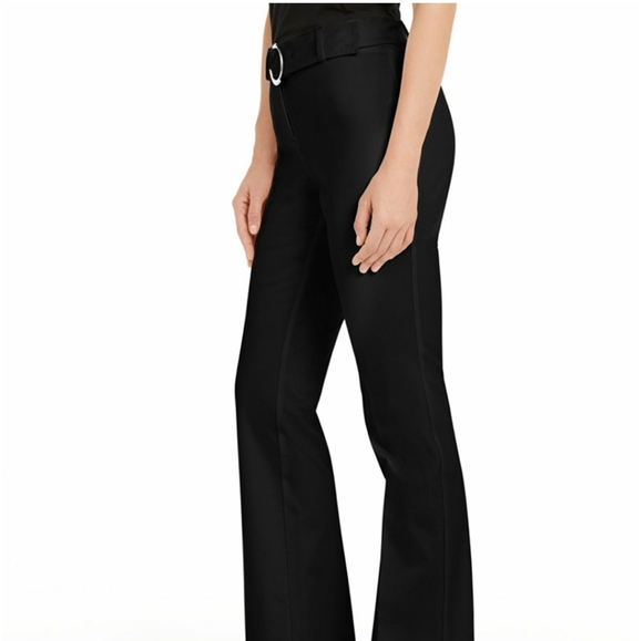 Alfani Belted Straight-Leg Pants - Picture 2 of 5